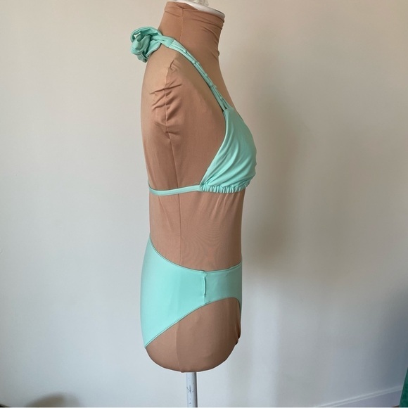 Splendid Light Blue Multi Tie Strap Halter Two Piece Stretch Bikini Size Small - Picture 4 of 8